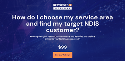 How do I choose my service area and find my target NDIS customer?