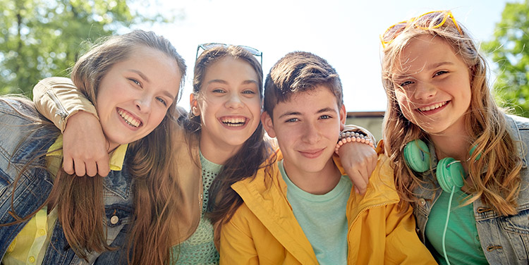 Group of young people who are happy