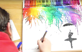Melted Crayon Painting