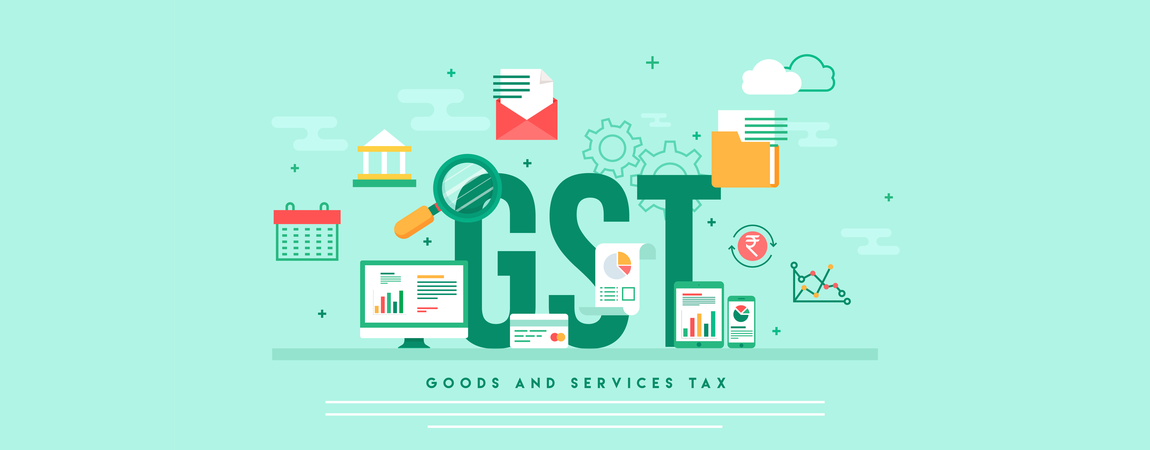 Banner image with the word GST illustrated