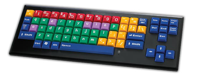 A colourful adaptive keyboard